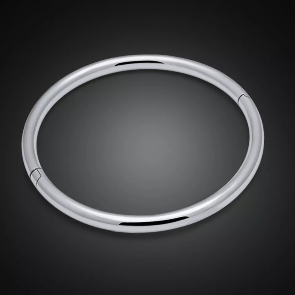 NEW Classic Hinged Bangle Bracelet | 925 Sterling Silver - Picture 6 of 12